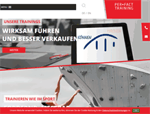 Tablet Screenshot of perfacttraining.com
